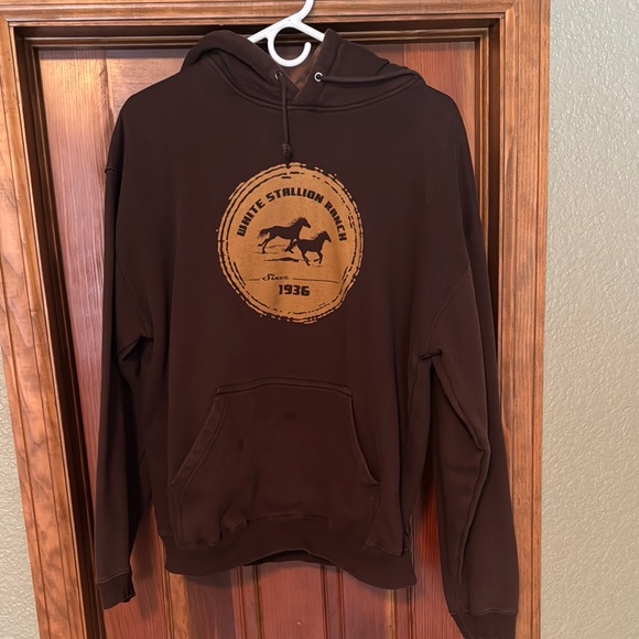 White Stallion Ranch Other - Brown Pullover Hoodie with Circular Design